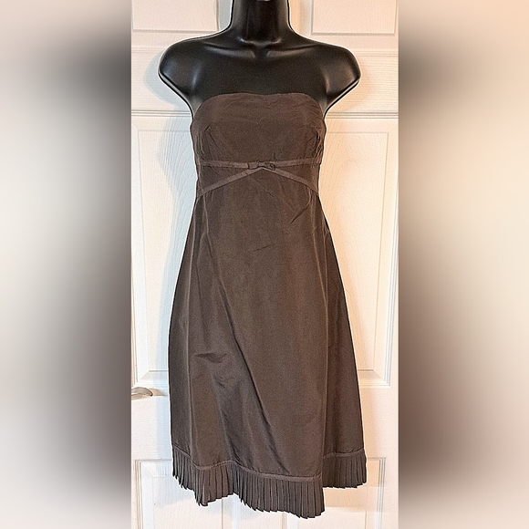 J. Crew Brown Strapless Silk Dress - Picture 1 of 7